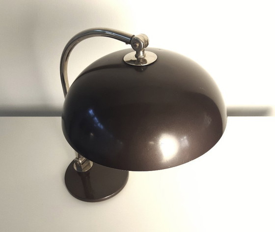 Image 1 of Hala Zeist desk lamp, anthracite-colored vintage MCM lamp, industrial lamp, mid-century modern table lamp