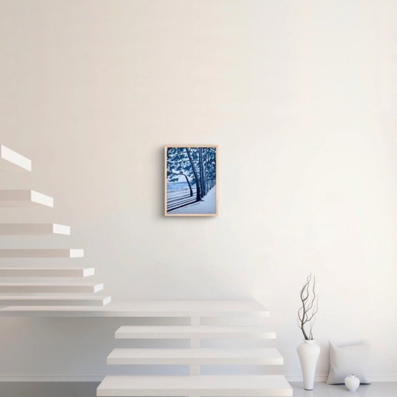 Image 1 of Indigo-inkt op wit papier, 40x30cm