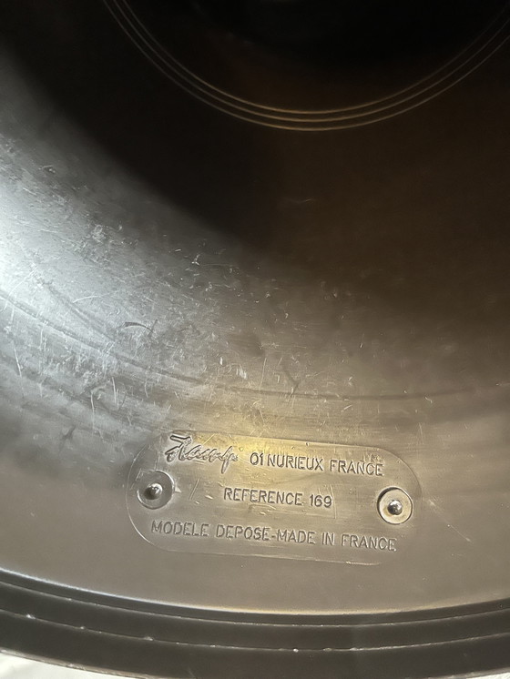 Image 1 of Vintage bruin space age Stamp Tam Tam krukje of bijzettafeltje