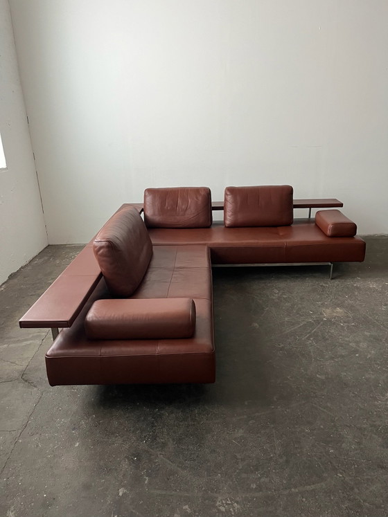 Come nuovo! Rolf Benz Dono Divano di design Divano in pelle cognac, Divani angolari, Marrone (foto 3 di 6)