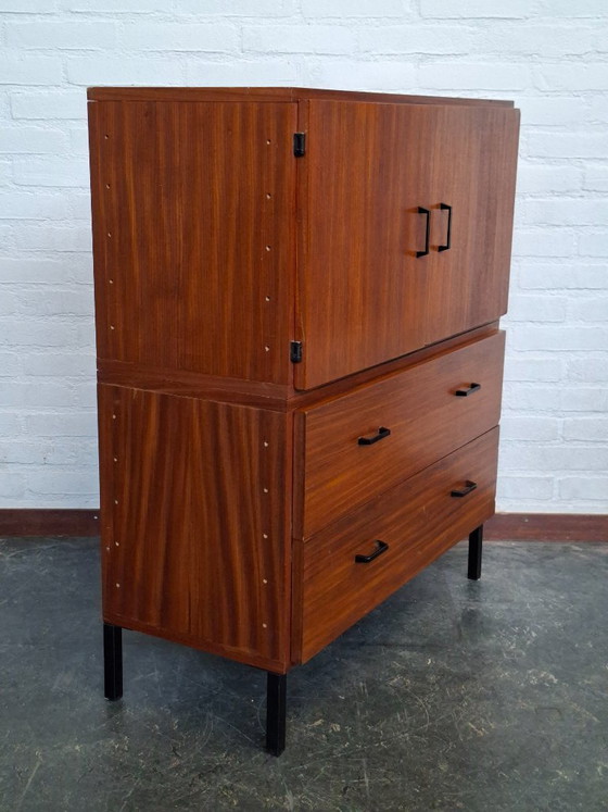 Image 1 of Vintage teakhouten opbergkastje van Simpla Lux