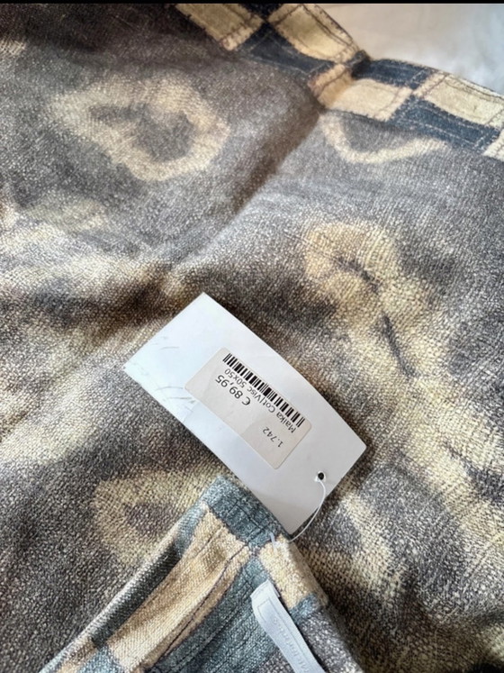 Image 1 of ML Fabrics | Luxus-Kissenbezug | 50x50 cm | Beige/Braun | 60% Baumwolle / 40% Viskose