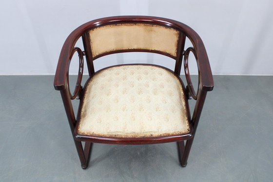 Image 1 of Beukenhouten bank en stoel