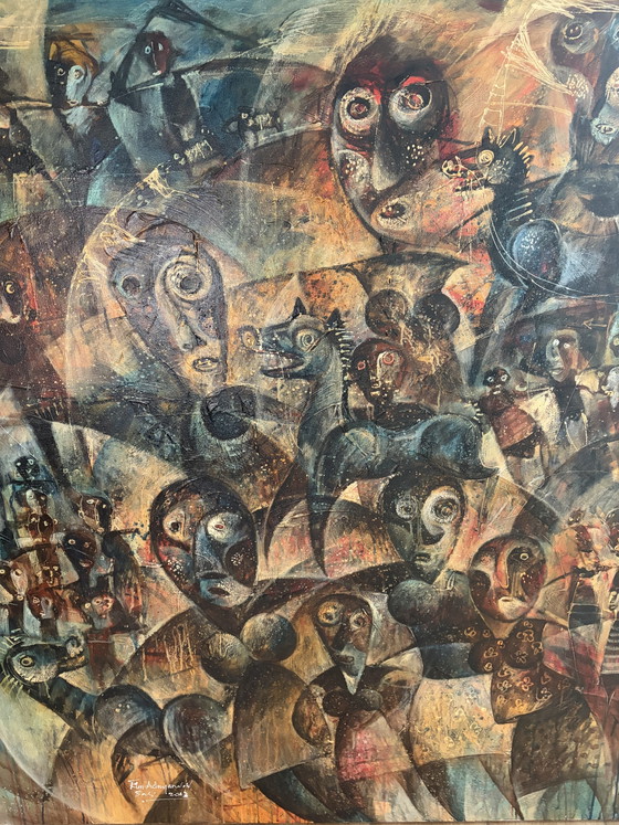 Gemälde Kun Adnyana „Komunitas Purba“ – Kunst, Canvas (photo 4 of 10)