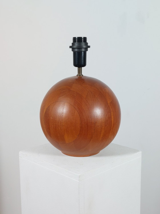 Image 1 of Pair of vintage mid-century teak table lamps from Kirk Copenhagen