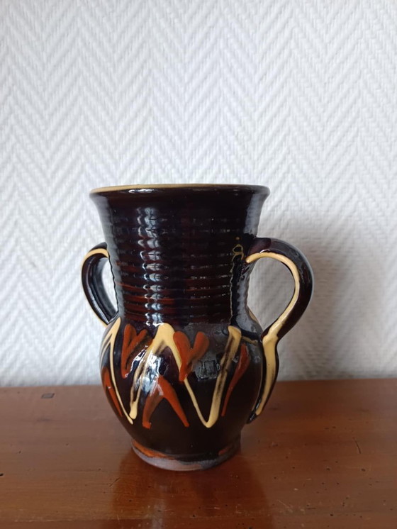 Image 1 of 2x vintage ceramic vases from the 1960s