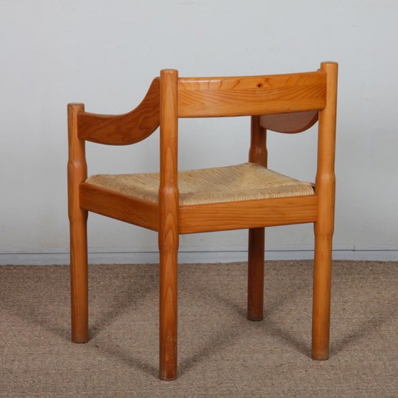 Pair of Carimate Armchairs by Vico Magistretti for Cassina, 1960, Wood, Brown (photo 7 of 7)