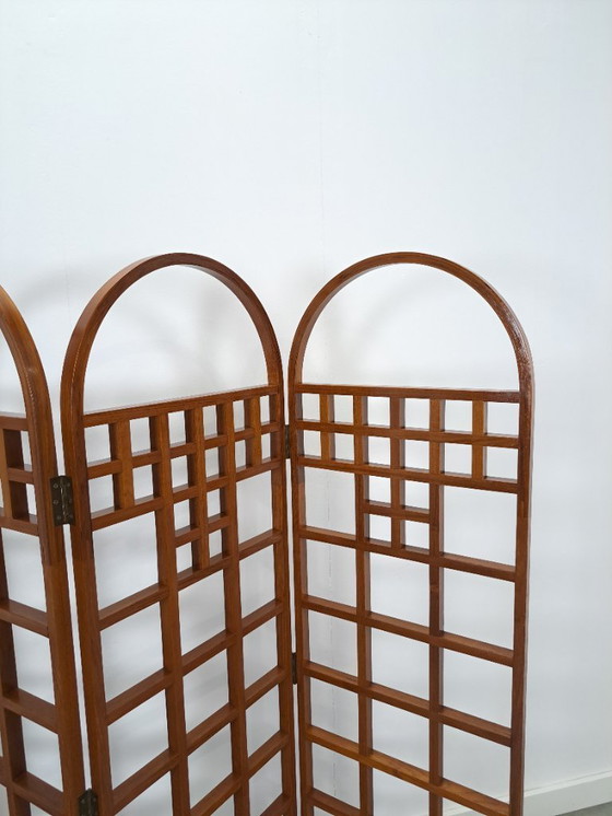 Image 1 of Teak houten kamerscherm roomdivider