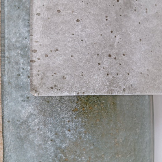 Image 1 of Pair of Murano Scavo Glass Wall Lamps with Brass Details
