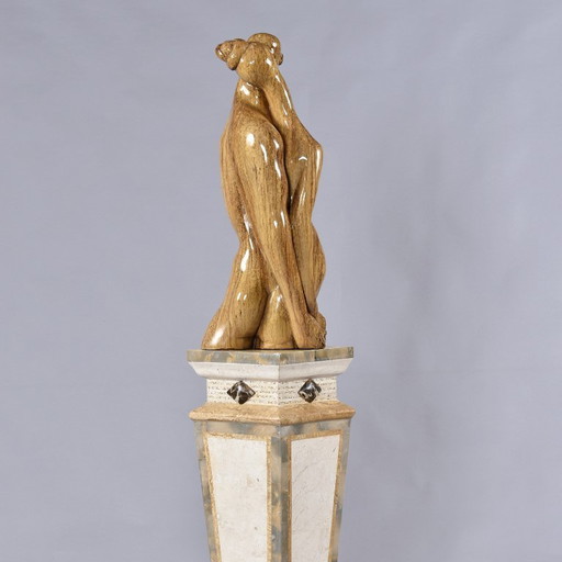 Pygmalion et Galatée, sculpture moderne de l'artiste cubain Manuel Carbonell