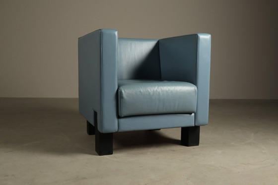 Image 1 of Pair of "Moji" Armchairs by Shigeru Uchida for Poltrona Frau, Italy