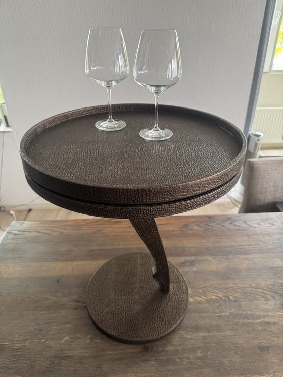 Original Fendi Beistelltisch – Beistelltische, Leather, Metal (photo 4 of 15)