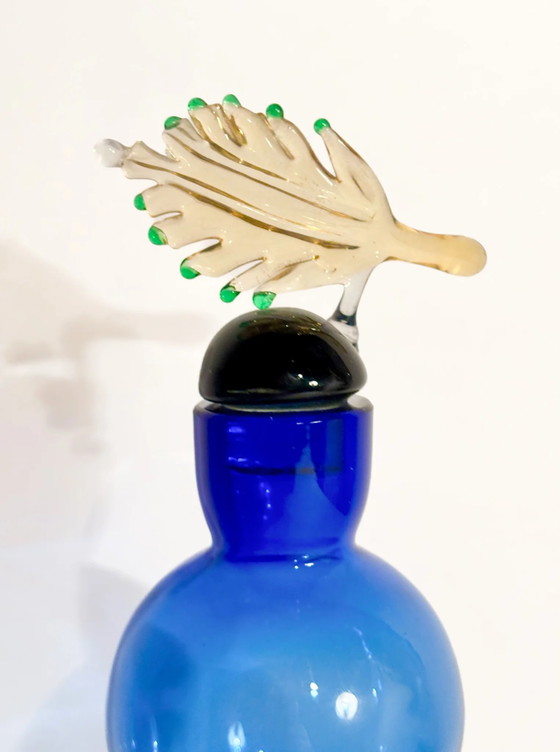 Blue Murano Glass Bottle De Majo by Yoichi Ohira, 1992 – Decorative Objects (photo 9 of 12)