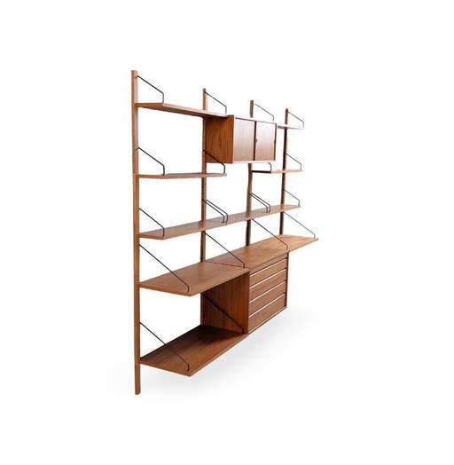 Poul Cadovius Midcentury Bücher- Wandregal Royal Systeme Cado2