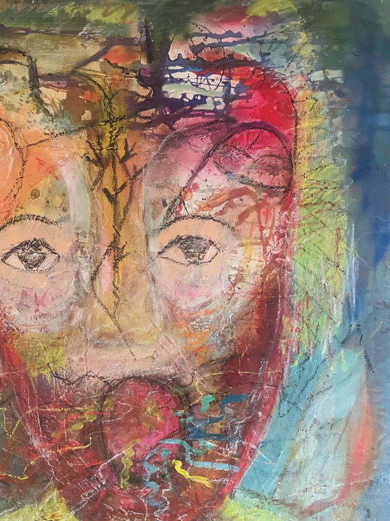 Image 1 of I sing my thoughts, Barbera van der Poel, acrylic on wood