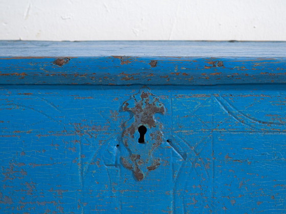 Antique blue chest (c.1920) #40 – Chest of drawers (photo 29 of 40)