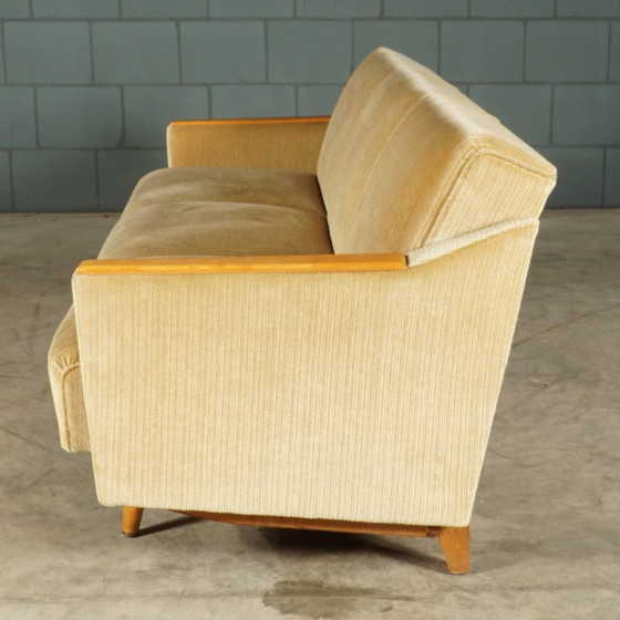 Image 1 of Vintage sofa/slaapbank - velours - jaren 60