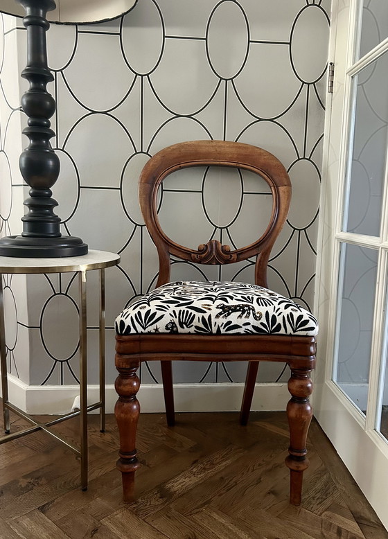 Image 1 of Beautiful Biedermeier chair reupholstered