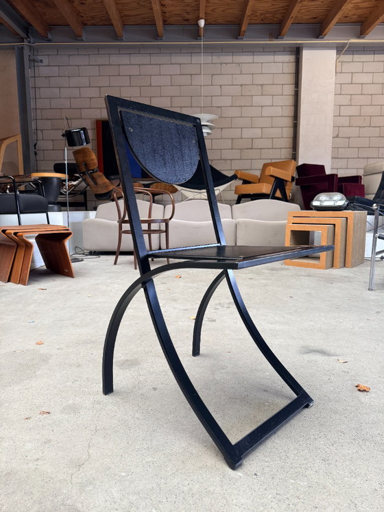 KFF Sinus chair, Karl Friedrich Förster (Bestand: 3) – Esszimmerstühle, Leder, Metall (photo 16 of 21)