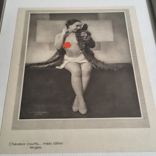 Original Framed Art Deco Photograph by Mandel Paris – French Magazine Page