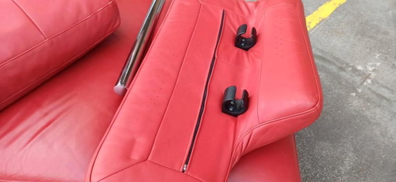 Image 1 of Vintage postmodern Rolf Benz leather sofa