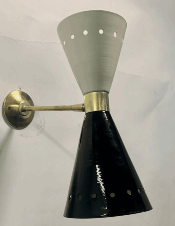 Diablo Stilnovo Wall Light, 1950s, Metal, Black, Mid Century Modern (photo 4 of 5)