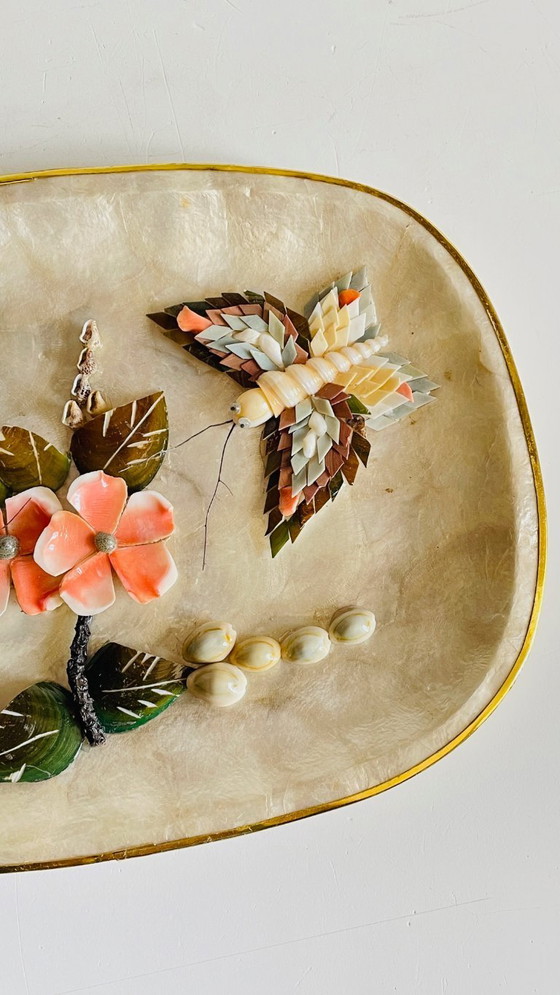 Image 1 of Vassoio decorativo vintage a forma di conchiglia
