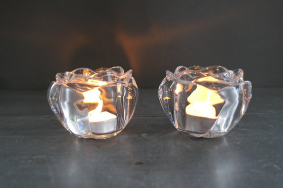 Image 1 of Candeliere Adria in cristallo al piombo 24% 2 x Rosa