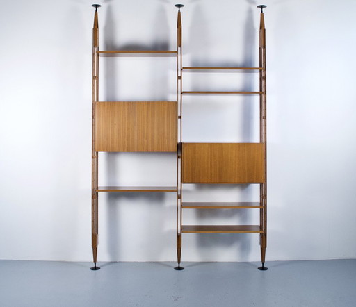 Modulable Shelf LB7 Rosewood Franco Albini Années 60' Poggi Éditeur