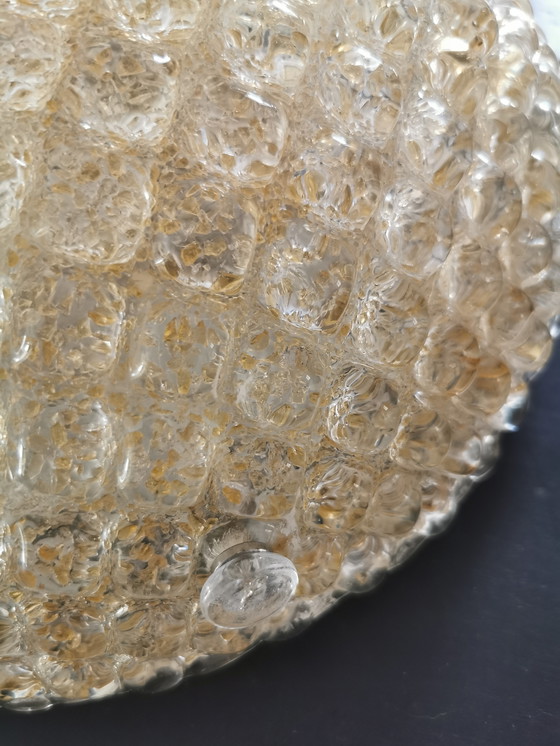 Image 1 of Paire de plafonniers Murano Vintage en verre doré 