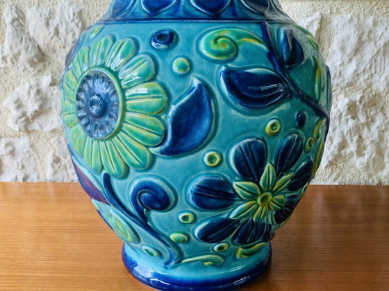 Image 1 of Tall, Mid-Century, West German Vase From Bay Keramik, 1960’s