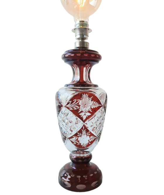 Image 1 of Crystal Lamp Base Val Saint Lambert