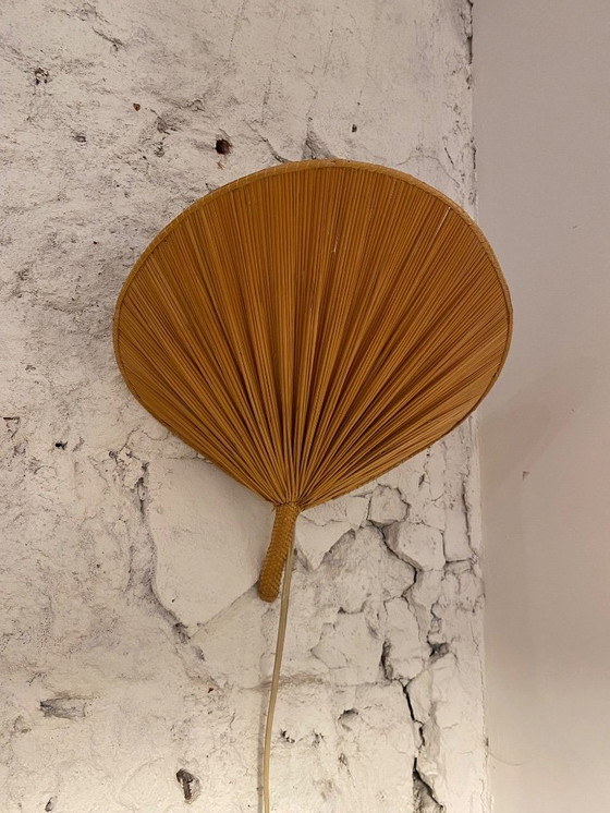 Image 1 of Vintage fan wall lamp reed 1960's