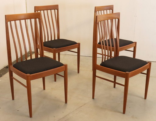 Lot de 4 chaises de salle à manger Bramin rembourrées vintage