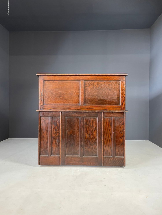 Image 1 of Escritorio americano Roll-Top, roble macizo, Checoslovaquia, años 30