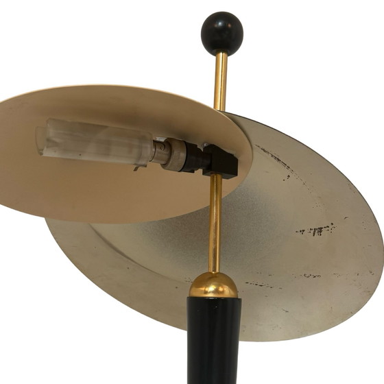 Image 1 of Herda - Memphis stijl / Postmodern ontwerp - Schijvenlamp - B-1352 - Nederlands ontwerp, gemerkt - Gunmetal Gray