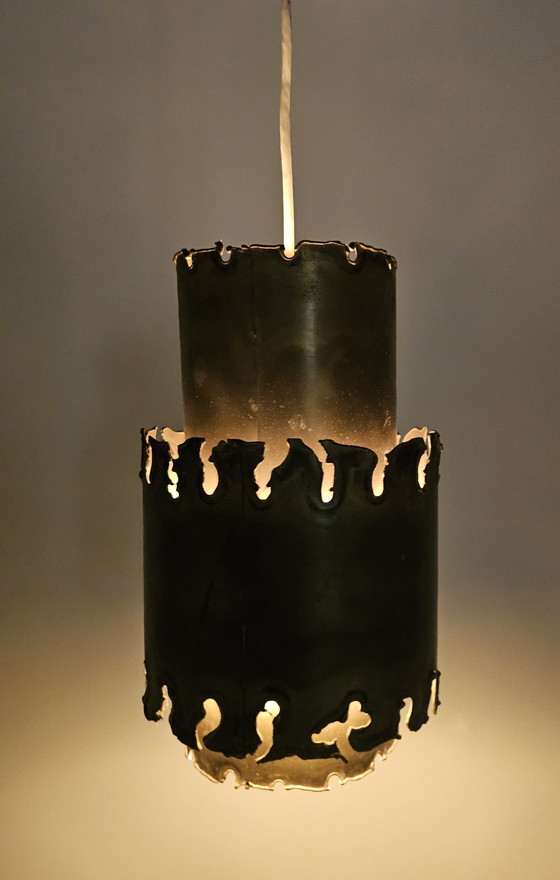 Image 1 of Hanging lamp copper brutalist Svend Aage Holm Sorensen 