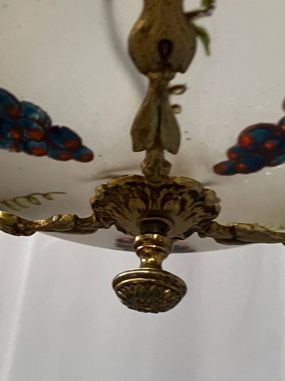 Lustre de style Louis XVI. – Bronze, Glass (photo 7 of 9)