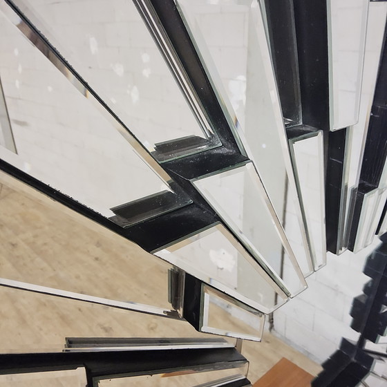 Image 1 of Großer, einzigartiger Hollywood Regency Eichholtz Sonnenstrahl-Spiegel (120x120cm) Art Deco Stil MOONRIVER MIRROR