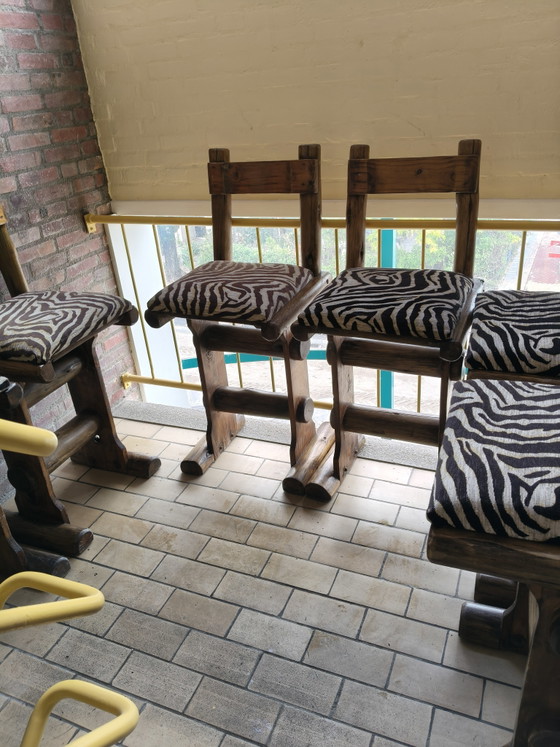 Image 1 of Mid-century modern vintage design brutalist bar stools