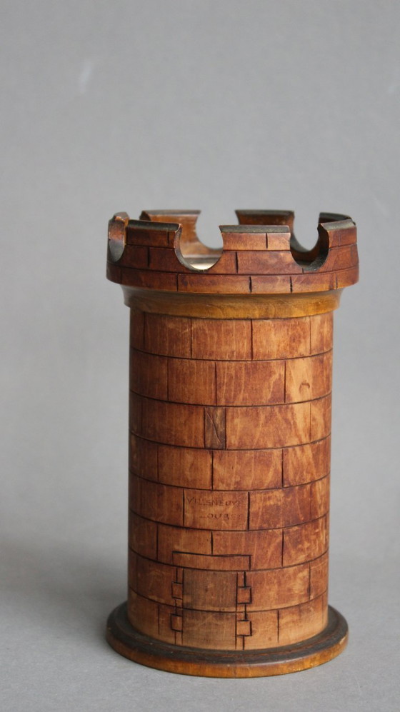 Image 1 of Portasigarette in legno fatto a mano con posacenere