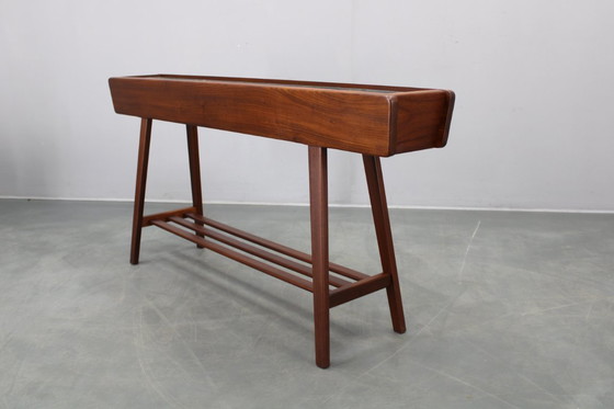 Image 1 of Jardinière danoise en bois, style milieu du XXe siècle, avec base en teck