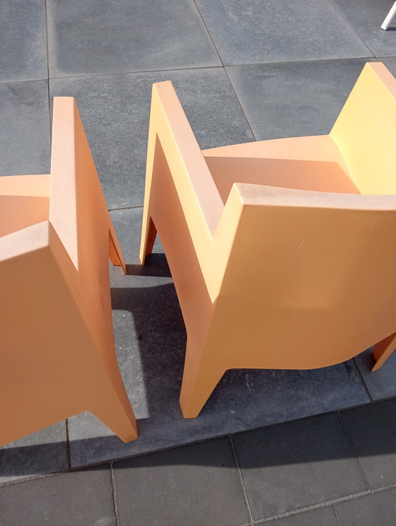 2 X Philippe Starck Driade Toy Oranje – Tuinstoelen, Plastic (photo 7 of 7)