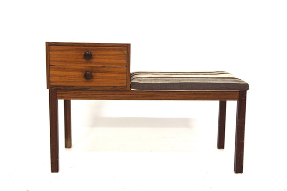 Banc Téléphone Scandinave en Palissandre, Sweden, 1960, Scandinavian (photo 3 sur 7)