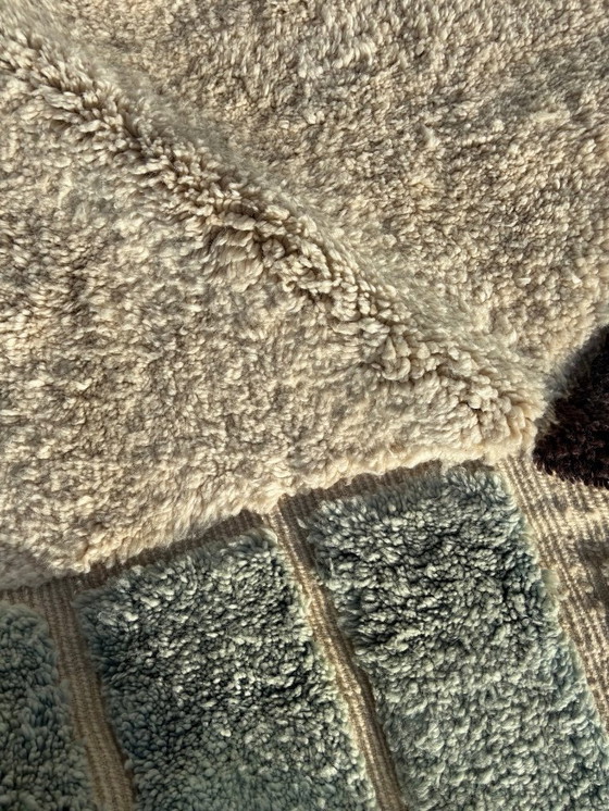 Image 1 of Moroccan Modern Rug 200x300 cm – Handmade Wool Berber Rug – White Textured Geometric Design