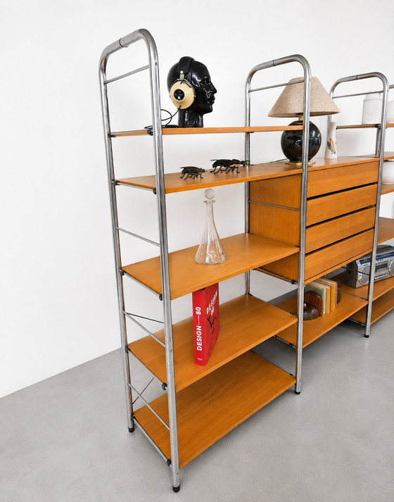Image 1 of Modulaire IKEA-boekenkast, Zweden, jaren 80, chroom, vintage