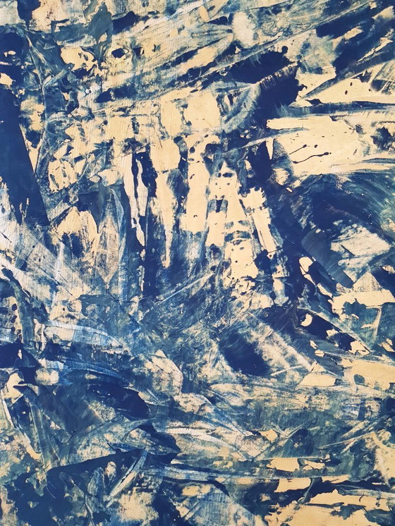 Image 1 of Jürgen Angeler - Cubismo azul y dorado