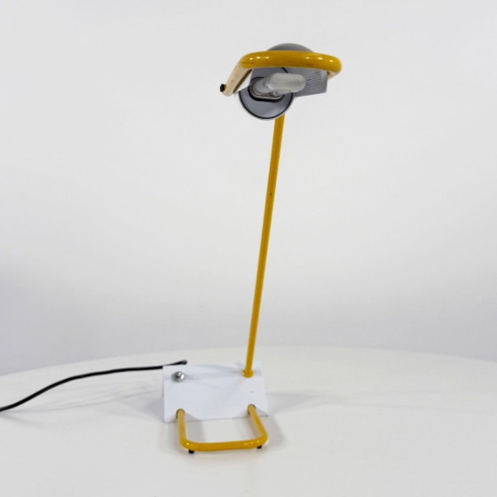 Image 1 of Lámpara de escritorio amarilla de Candle, años 80