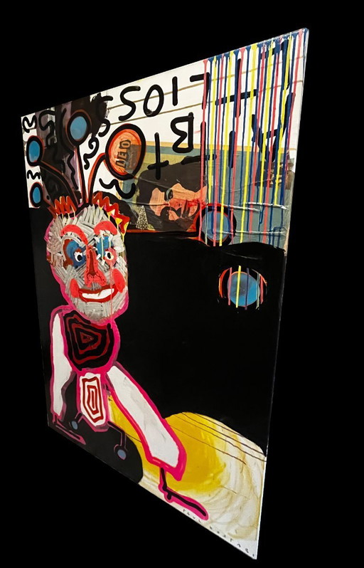 Kostabi, Paul - Heading to Miami - Acrylic, mixed media/canvas - Hand-signed