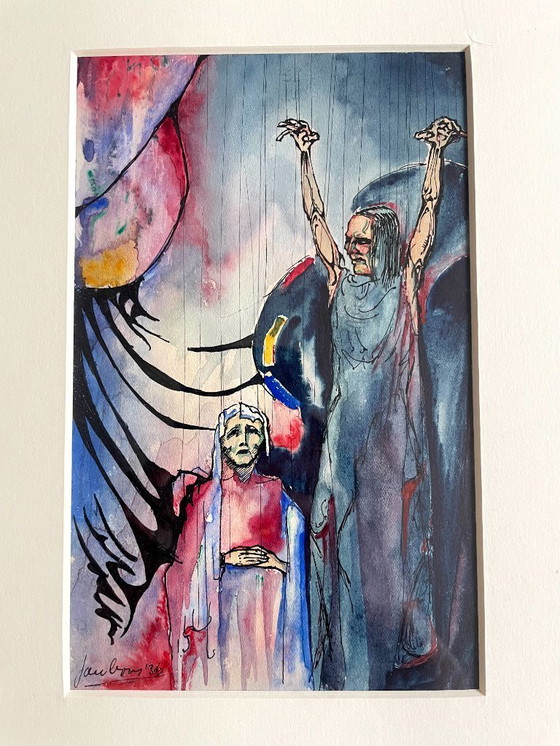 Image 1 of Original 1936 European Dutch Expressionist Signed Painting